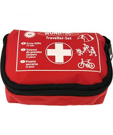 Wundmed first aid travel set in a practical case 12 x 7 x 5 cm - 32 pieces. Red 32 pieces (1 pack)