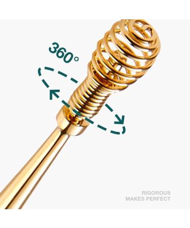 Gold Steel Ear Wax Picker - Earpick Wax Remover Curette for Ear Cleaning - Buy Online on SooperMarket.com
