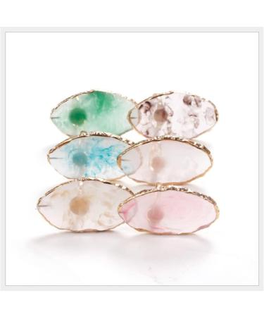 Nail Art Finger Ring Palette Polish Holder Color Mixing Plates Manicure Tools nail polish holder ring Pink - Buy Online on SooperMarket.com