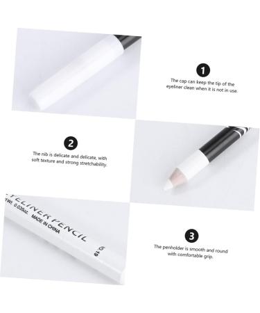 WOONEKY 24pcs Eyeliner Pencil White Eyeliner Pen Liquid Black Eyeliner White Liquid Eyeliner Wooden Pole - Buy Online on SooperMarket.com