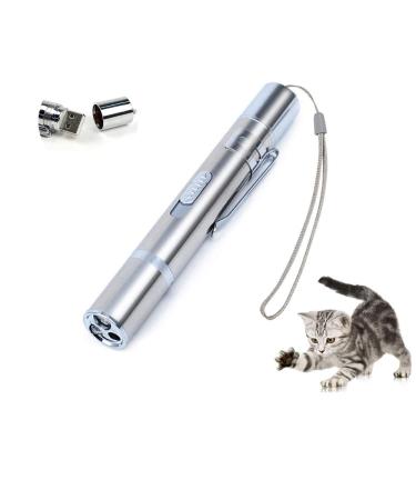 jiuhao Cat Pointer Light Toy Cat Toys for Indoor Cats 7 in 1 Function Kitten Red USB Rechargeable LED Cat Pen Interactive Cat Toy Wand Pet Scratching Practice Chase Training Tool