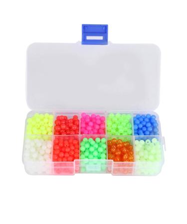 Akozone fishing pearls 1000PCs / box plastic round crawl pearl fisheries attracts tools color light beads pearls fishing for fishing outdoors