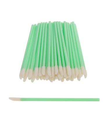 DBOO 100 PCS Disposable Lip Gloss Brush - Lipstick Concealer Brushes - Lip Applicator Wands Perfect for Lips Eyes and Makeup Application (Green)