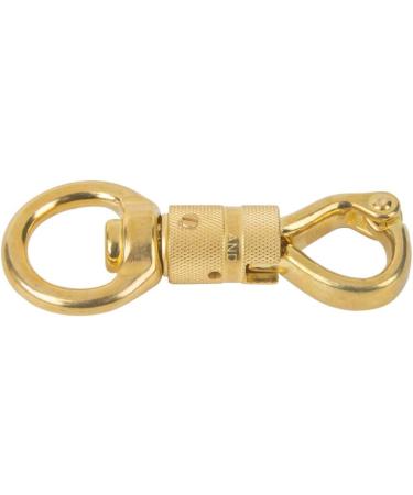 AOWESM Solid Brass Panic Snap 1-1/8 Inch X 4-1/4 Inch Quick Release with Round Swivel and Twist Body (1 Piece) - Buy Online on SooperMarket.com