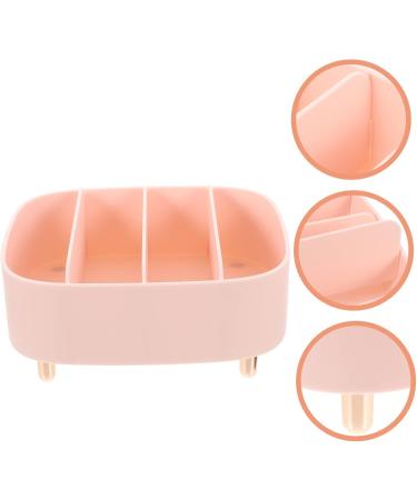 Angoily Makeup Storage Box | Lipstick Organizer & Eyeshadow Palette Holder - Pink Vanity Organizer Tray 20.6X20X8.6CM - Perfect for Drawers & Desktops - Buy Online on SooperMarket.com