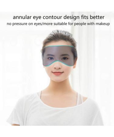 Satin Silk Sleeping Eye Mask with Double-Layer Filling and Elastic Strap - Black - Buy Online on SooperMarket.com