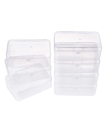 BENECREAT 12 Pack 3.5x2.4x1.2 Inches Rectangular Clear Plastic Bead Storage Box with Lid for Small Items and Crafts 3.5*2.4*1.2 Inch 3.5*2.4*1.2 Inch - Rectangle