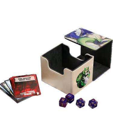 BlackLotos Leather Card Storage Box | Magnetic Trading Card Collection Box | Purple | Fits 100+ Double Sleeved YGO Cards | Collectible Cards Deck | Playing Card Box - Buy Online on SooperMarket.com