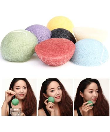Organic Konjac Facial Sponges Set of 4 for Shower Bath SPA - Natural Cleansing Puff for Kids, Men, Women - Buy Online on SooperMarket.com