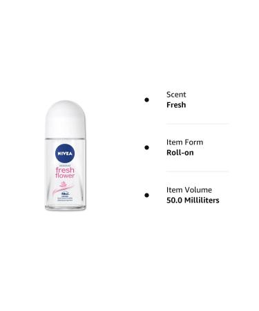 Nivea Fresh Flower Deodorant Roll-On 50ml - Aluminum Free - Buy Online on SooperMarket.com