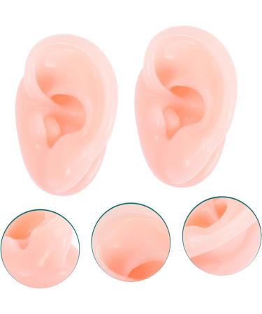 2 Pairs Healeved Silicone Ear Mold Piercing Earrings - Body Jewelry for Right Ear Simulation | Mannequin Silicone Body Parts - Buy Online on SooperMarket.com