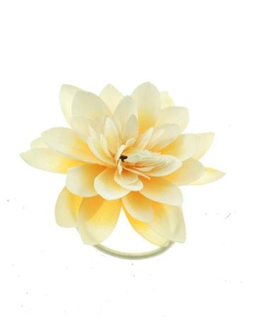 Zac's Alter Ego Cream Water Lily Flower on Elastic