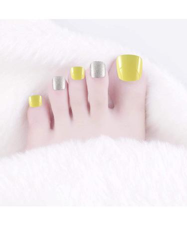SIUSIO 96Pcs Colorful Square Acrylic Press-On Fake Toe Nails - UV Top Coat for DIY & Salons - Short False Nail Art Tips for Women & Girls - Buy Online on SooperMarket.com