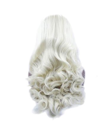 BGHJUE 24-Inch Natural Looking Long Wavy Synthetic Hair Lace Front Wig for Women - Heat Resistant Fiber Side Parting (Color: Photo Color) - Buy Online on SooperMarket.com