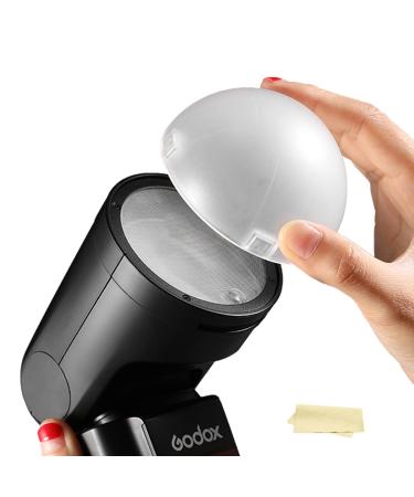Godox AK-R11 Dome Diffuser for Godox V1 Flash Series/AD100Pro, Use with Godox H200R Round Flash Head for AD200/AD200Pro Monolight, Use with Godox S-R1 Adapter for V860II/V850II/TT685/TT600 Speedlite