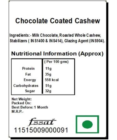 Jaiccha Ghasitaram Diwali Gifts Chocolate - Chocolate Coated Cashews 100 GMS and Rasins 100 GMS with 2 T-Lites - Buy Online on SooperMarket.com