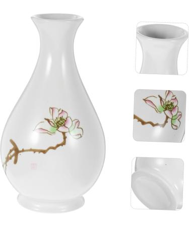 Ciieeo Desktop Decor Office Plants Hydroponics Holder Vase Table Container Decorative Desk Home Delicate White 7X13CM - Buy Online on SooperMarket.com