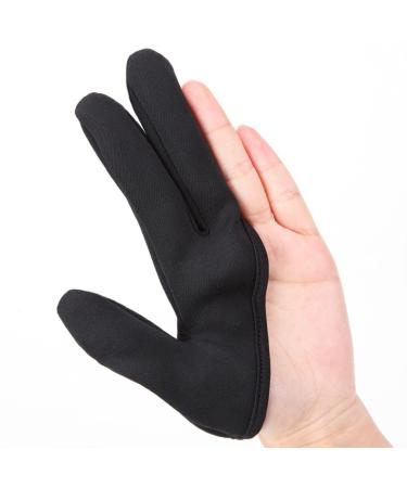 minkissy 1pc Hairdressing Three Finger Cover Hairdressing Finger Glove Hair Straightener Glove Tool Curling Wand Billiard Straightener Gloves Hair Dye Gloves Hairdressing Finger Cover Hand Black 11x10cm - Buy Online on SooperMarket.com