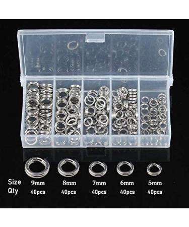 GREATFISHING 200PCS Stainless Steel Split Ring Lure Connector + Pliers | 30-120lb Test | 5-9mm Ring Size - Buy Online on SooperMarket.com
