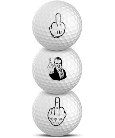 Callaway Golf Balls Pack of 3 - F-You Middle Finger Gift Idea | Chrome Soft Golf Gifts for Golfers - Buy Online on SooperMarket.com