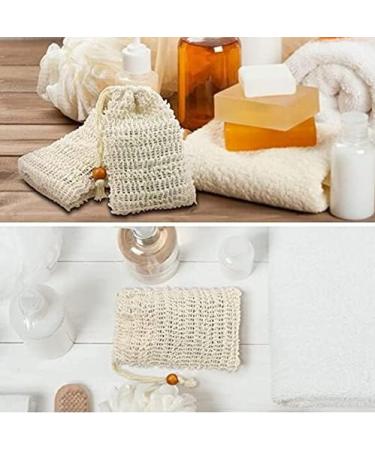 Nuoshen 2 Pcs Sisal Soap Bag - Natural Organic Exfoliating Soap Saver Pouch for Foaming & Drying Soaps - Buy Online on SooperMarket.com
