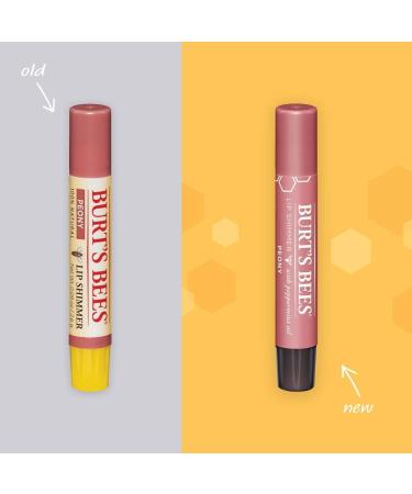 Burt's Bees Lip Shimmer 4-Pack Peony - Moisturizing Lip Balm with Vitamin E & Coconut Oil - 100% Natural - 0.09 oz - Buy Online on SooperMarket.com