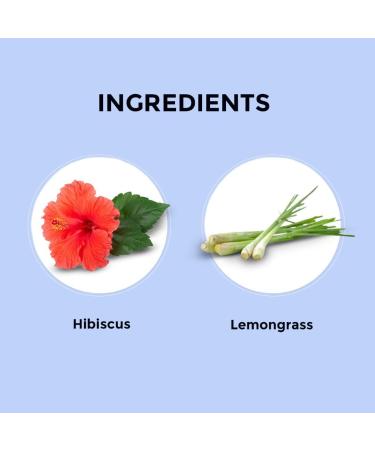 BLUE TEA - Hibiscus Lemongrass Herbal Tea - 18 Tea Bags | CAFFEINE FREE | Christmas Tea Gifts | Farm Packed Hibiscus Lemongrass Tea | Tin Pack - Buy Online on SooperMarket.com