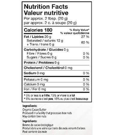 Organic Traditions Cacao Butter 8 oz | Pure & Natural Chocolate Flavoring - Buy Online on SooperMarket.com
