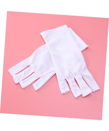 minkissy 3 Pairs Gloves Nail Shield Glove Cotton Glove Chinese Wooden Pillow Silicone Ear Display Glove Manicure Glove Sun Protection White - Buy Online on SooperMarket.com