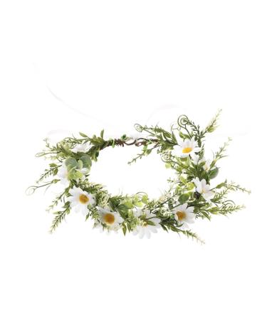 JSGHGDF Flower Headbands Women Bride Flower For Wedding Party Supply Garlands Wreath Headbands White