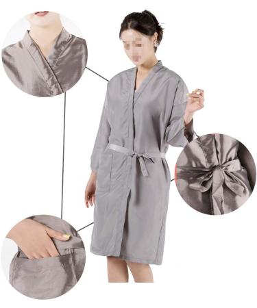 Buy Mollensiuer Silver Salon Robe - Stylish Hair Cutting Smock for Clients | International Shipping Available - Buy Online on SooperMarket.com
