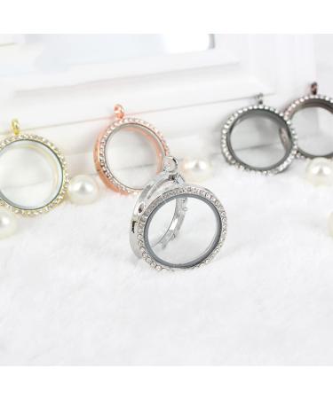 Artibetter 10pcs Bracelet Charms Alloy Openable Case Bouquet Bridal Crafts Souvenir Round Inlaid Golden+black+rose Pendant Style Diy Rhinestone Locket Gold Wedding Photo Necklace Charm Golden Black Rose Goldx2pcs 3X3cmx2pcs - Buy Online on SooperMarket.com
