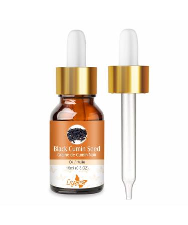 Crysalis Black Cumin Seed (Nigella Sativa) Oil|100% Pure & Natural Undiluted Carrier Oil Organic Standard For Skin & Hair Care|Therapeutic Grade Oil Fights Dry Skin Conditions - 15ML With Dropper 15 ml (Pack of 1)