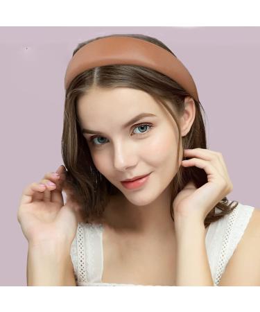 3 Pack Wide PU Padded Headbands for Women - Fashionable and Comfortable Hair Accessories - Buy Online on SooperMarket.com