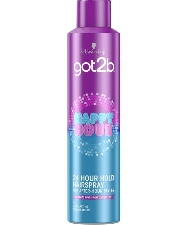 Schwarzkopf got2b Happy Hour Hairspray 24 Hours Long Lasting Hold Vegan Silicone Free 300 ml (Packaging may vary ) Coconut Fresh 300 ml (Pack of 1)