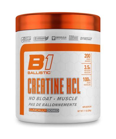 Ballistic Supps Creatine HCL 200 Grams - 57 Servings per Full Scoop