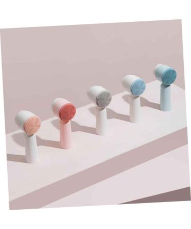 Soft Bristles Face Cleaning Cleansing Brush Handheld Brush Face Cleanser Silicone Facial Brush Face Pore Cleanser Face Cleaner Brush Deep Instrument Grey 5.5X12.5cm - Buy Online on SooperMarket.com