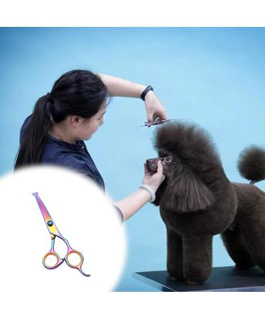 Dog Grooming Scissors Stainless Steel Pet Curved Shears Cutting Trimming Scissors with Round Tip for Grooming Dogs Cats - Buy Online on SooperMarket.com