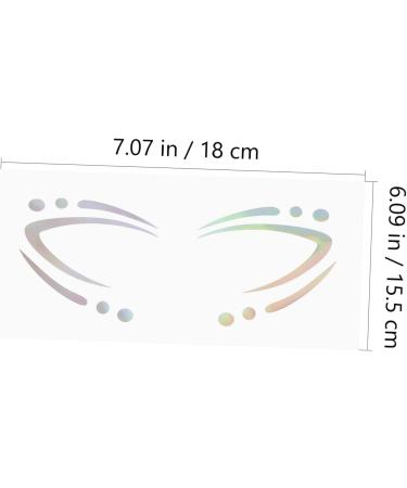 MUSISALY 6pcs Iridescent Eyeliner Face Eye Shadow Stickers Eyebrow Sticker Makeup Sticker Transfer Glue - Buy Online on SooperMarket.com