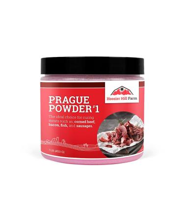 Hoosier Hill Farm Prague Powder Curing Salt, Pink, 1 Pound (Packaging may vary) 1 Pound (Pack of 1)