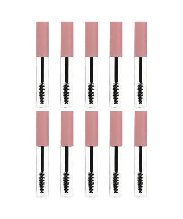 10 Pcs 5ml Small Empty Mascara Tubes Plastic Clear Mascara Brush Tubes Refillable Eyelash Cream Tubes Mascara Wand Containers with Eyelash Wands