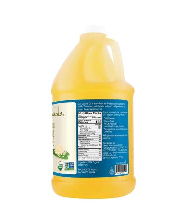 Kevala Organic Extra Virgin Sesame Oil 1/2 Gallon (64 fl oz) - Pure & Cold-Pressed - Buy Online on SooperMarket.com