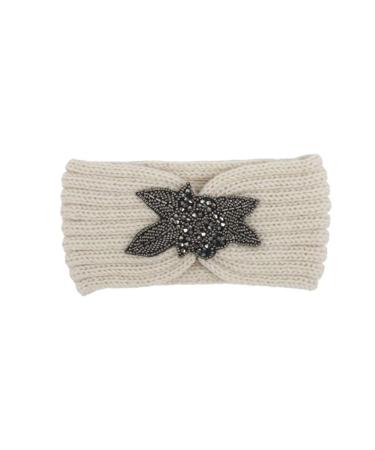 Minkissy Sports Headband Crochet Turban Headband Woolen Yarn Knitted Headwrap Hair Band Elastic Winter Ear Warm Protector With Flower For Girls Women (Beige) Braided Hair Headbands