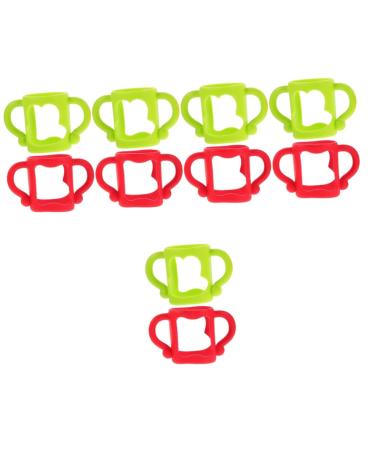 Vaguelly 10 Pcs Silicone Bottle Handle Bottle Handles Bottle Grip Newborn Bottle Handle Silicone Bottle Grip Newborn Bottle Grip Wide Mouth Silica Gel Milk 13.00X7.00X6.50CMx5pcs Assorted Colorx5pcs