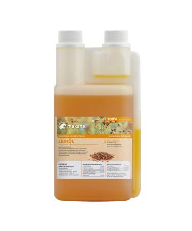 Makana linseed oil for animals cold-pressed and 100% pure 500 ml dosing bottle
