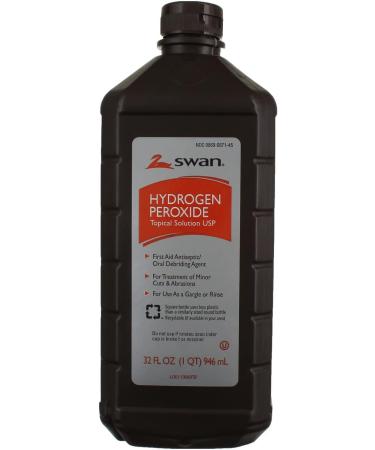 Swan 0869470710 Hydrogen Peroxide 32 oz - Powerful Antiseptic Solution - Buy Online on SooperMarket.com
