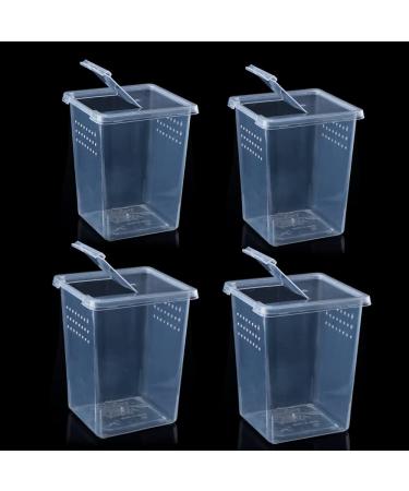 4 Pcs Insect Spider Terrariums Breeding Box Hatching Container Small Reptile Arboreal Spider Mantis Scorpion Centipede Acrylic Breeding Box