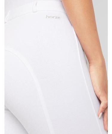 HORZE Active Women's Silicone Grip Full Seat Breeches - White, Size 32 - Buy Online on SooperMarket.com