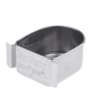LOVIVER Bird Feeding Bowl Water Bowl Stainless Steel Hanging Bowl for Parrots Cockatiels Budgies 1pcs