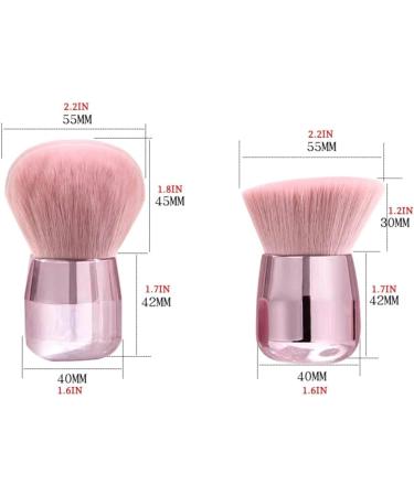 Makeup Powder Brushes Makeup Powder Brushes Foundation Set Face Professional Head Large Mineral Rose Gold 2PCS - Buy Online on SooperMarket.com